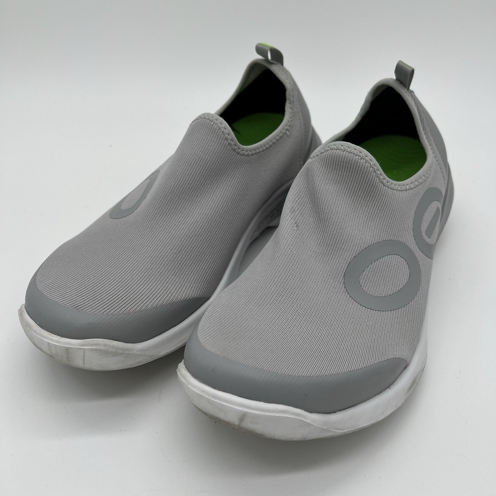 OOFOS Shoes Men's Sz 9 EeZee Recovery Low Top Gray And White Slip‎ On